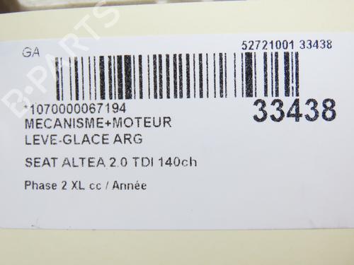 Used Rear left window mechanism SEAT ALTEA XL (5P5, 5P8) 2.0 TDI 16V (140 hp) 9595536