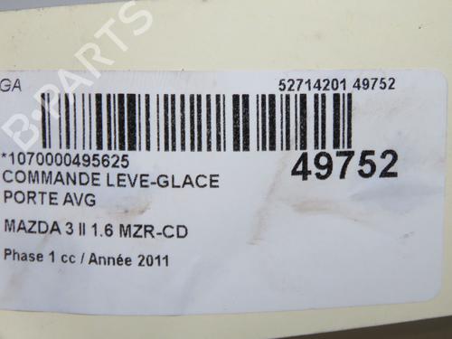 Used Left front window switch Left front window switch MAZDA 3 (BL) 1.6 MZ-CD (BL14) (109 hp) 33417804 33417804