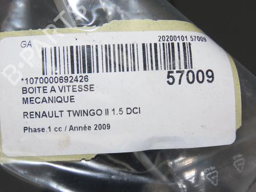 Used Gearbox Gearbox RENAULT TWINGO II (CN0_) 1.5 dCi (CN0E) (64 hp) 39997032 39997032