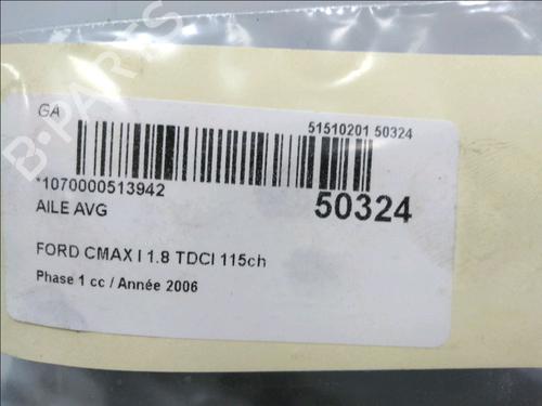 Used Left front fenders FORD FOCUS C-MAX (DM2) 1.8 TDCi (115 hp) 19025327