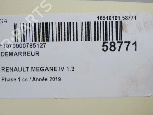 Startmotor Startmotor RENAULT MEGANE IV Hatchback (B9A/M/N_) 1.3 TCe 140 (B9NB) (140 hp) 37411007 37411007