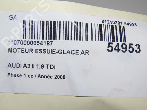 Used Rear wiper motor AUDI A3 (8P1) 1.9 TDI (105 hp) 30164380