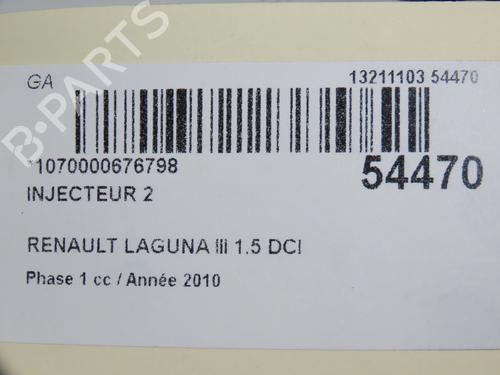 Used Injector RENAULT LAGUNA III (BT0/1) 1.5 dCi (BT00, BT0A, BT0T, BT1J) (110 hp) 31120022