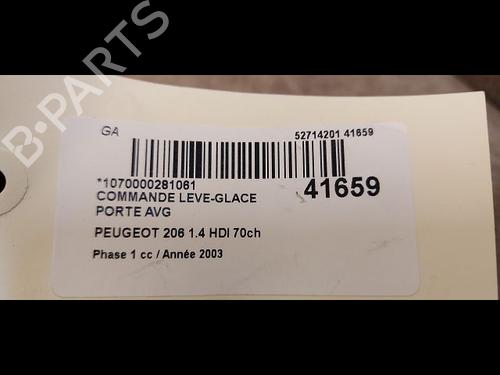 Used Left front window switch PEUGEOT 206 Hatchback (2A/C) 1.4 HDi eco 70 (68 hp) 23176553