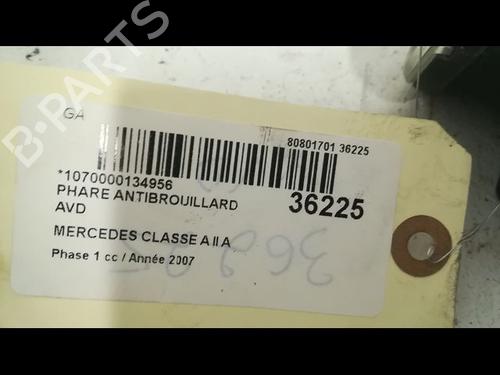 Used Right front fog light Right front fog light MERCEDES-BENZ A-CLASS (W169) A 180 CDI (169.007, 169.307) (109 hp) 9599366 9599366