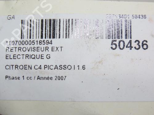 Used Left mirror CITROËN C4 Picasso I MPV (UD_) 1.6 HDi (109 hp) 23868967
