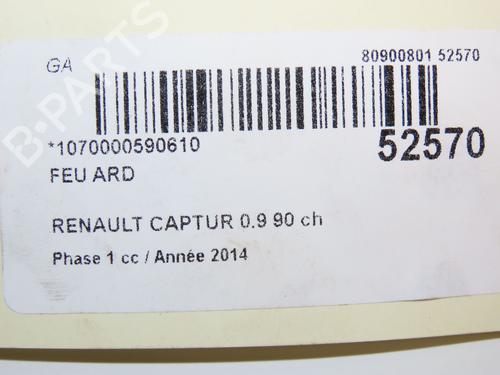 Right taillight RENAULT CAPTUR I (J5_, H5_) 0.9 TCe 90 | BP28969549C35 