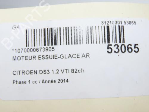 Used Rear wiper motor CITROËN DS3 (SA_) 1.2 VTi 82 (82 hp) 32332413