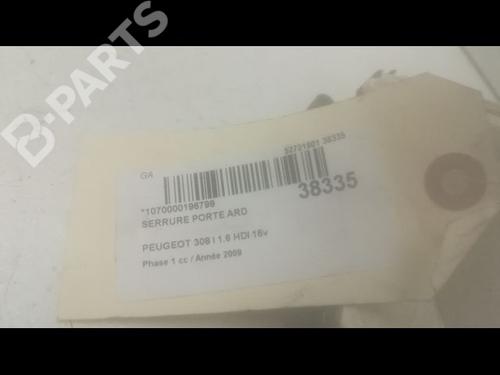 Rear right lock PEUGEOT 308 I (4A_, 4C_) 1.6 HDi | BP9603787C99 
