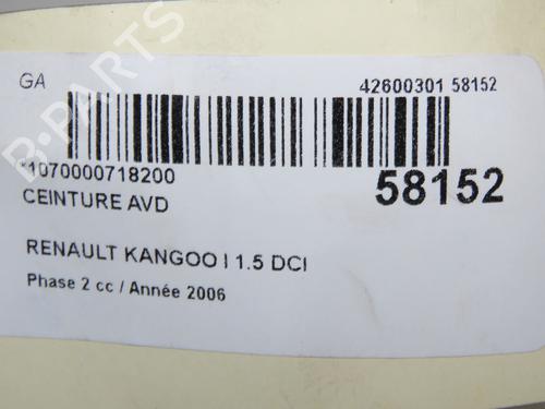 Front right seatbelt RENAULT KANGOO (KC0/1_) 1.5 dCi | BP36246661I25 - Image 5