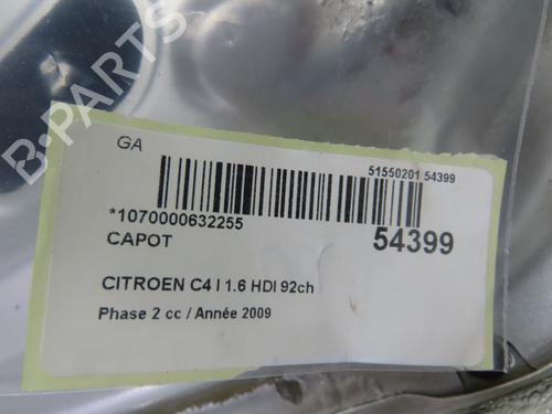 Used Hood CITROËN C4 I (LC_) 1.6 HDi (90 hp) 32354741