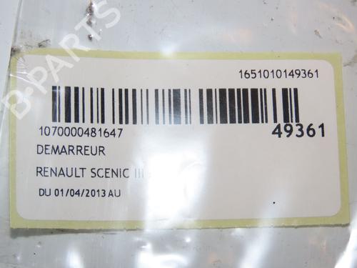 Used Starter Starter RENAULT SCÉNIC III (JZ0/1_) 1.2 TCe (116 hp) 17527727 17527727
