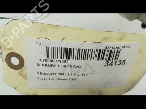 Front right lock PEUGEOT 308 I (4A_, 4C_) 1.6 HDi | BP23176372C97 