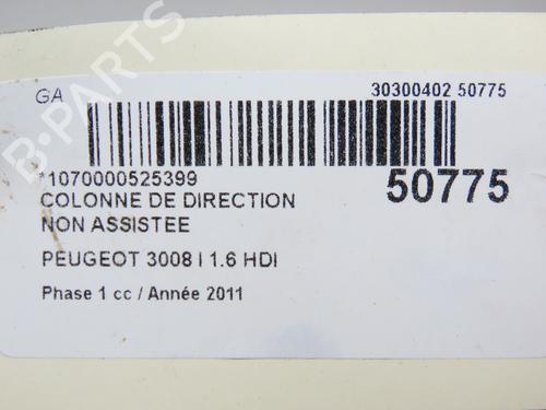 Used Steering column PEUGEOT 3008 I MPV (0U_) 1.6 HDi (112 hp) 28829628