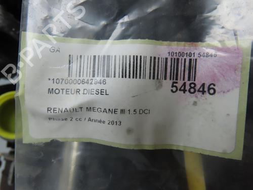 Used Engine RENAULT MEGANE III Hatchback (BZ0/1_, B3_) 1.5 dCi (BZ09, BZ0D, BZ1W, BZ29, BZ14) (110 hp) 31843251