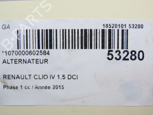 Generator RENAULT CLIO IV (BH_) 1.5 dCi 90 (90 hp) 30955780