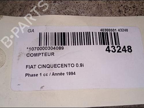 Used Instrument cluster FIAT CINQUECENTO (170_) 0.9 i.e. S (170AF, 170CF) (40 hp) 9616839