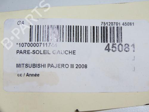 Left sun visor MITSUBISHI PAJERO IV (V8_W, V9_W) 3.2 DI-D (V88W, V98W) | BP36283729I1  - Image 6
