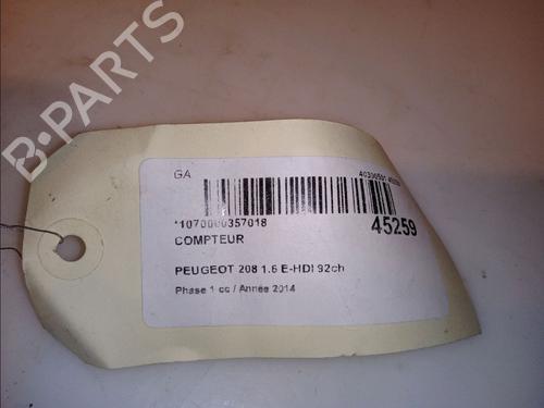 Used Instrument cluster PEUGEOT 208 I (CA_, CC_) 1.6 HDi (92 hp) 12585635