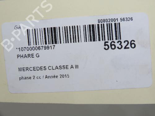 Used Left headlight MERCEDES-BENZ A-CLASS (W176) A 160 CDI / d (176.011) (90 hp) 31242600