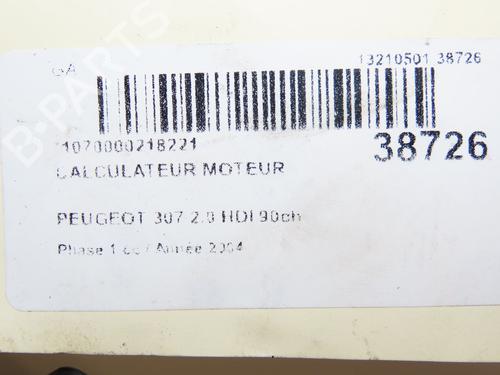 Engine control unit (ECU) PEUGEOT 307 (3A/C) 2.0 HDi 90 | BP9606246M57 