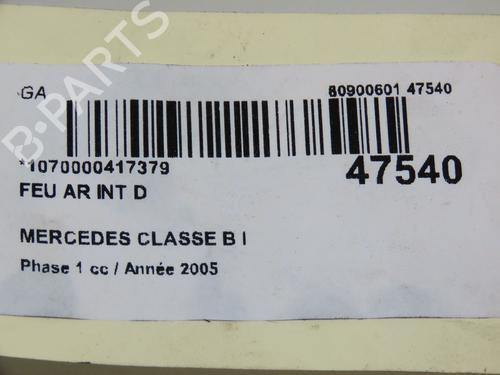 Right tailgate light MERCEDES-BENZ B-CLASS Sports Tourer (W245) B 200 CDI (245.208) | BP18129733C80 