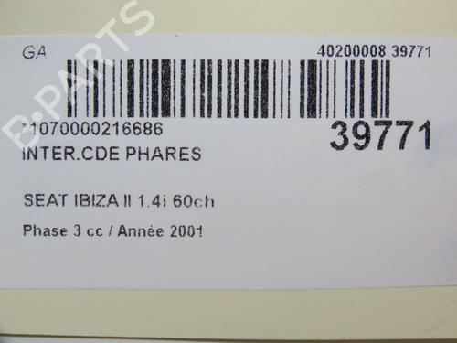 Used Headlight switch SEAT IBIZA II (6K1) 1.4 i (60 hp) 9606055