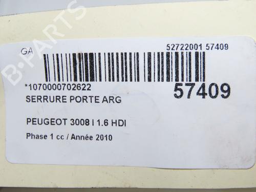 Rear left lock PEUGEOT 3008 I MPV (0U_) 1.6 HDi | BP32399711C100 