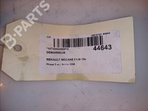 Starter RENAULT MEGANE II (BM0/1_, CM0/1_) 1.6 Flex-Fuel | BP11976405M8 