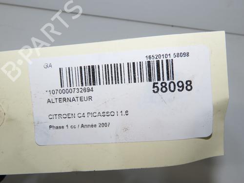Used Alternator Alternator CITROËN C4 Picasso I MPV (UD_) 1.6 HDi (109 hp) 39937926 39937926