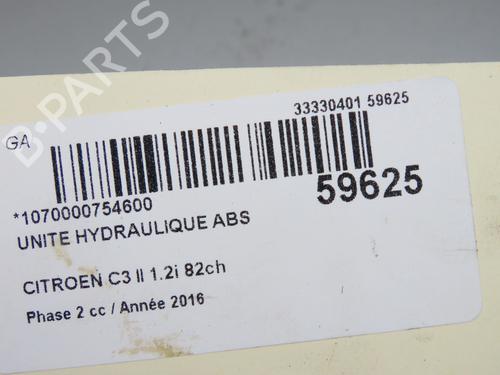 Used ABS pump ABS pump CITROËN C3 II (SC_) 1.2 VTi 82 (82 hp) 40615329 40615329