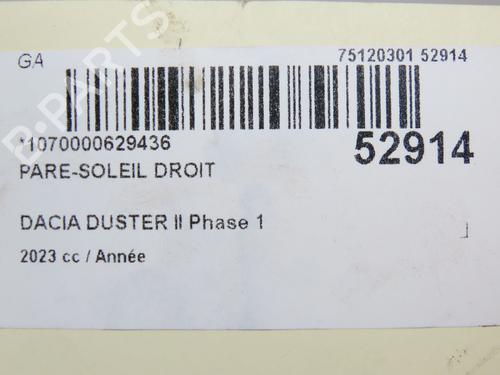 right-sun-visor-dacia-duster-hm_-2017-28802213 main image