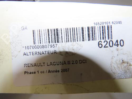 alternator-renault-laguna-iii-bt01-2007-2008-2009-2010-2011-2012-2013-2014-2015-39997027 main image