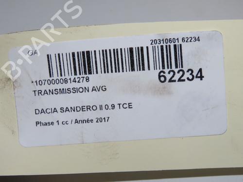Used Left front driveshaft Left front driveshaft DACIA SANDERO II TCe 90 (B8M1, B8MA, B8AC) (90 hp) 40554246 40554246