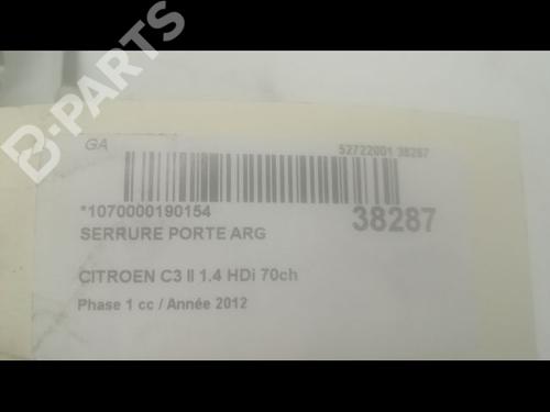 Rear left lock CITROËN C3 II (SC_) 1.4 HDi 70 (SC8HZC, SC8HR0, SC8HP4) | BP9603893C100 