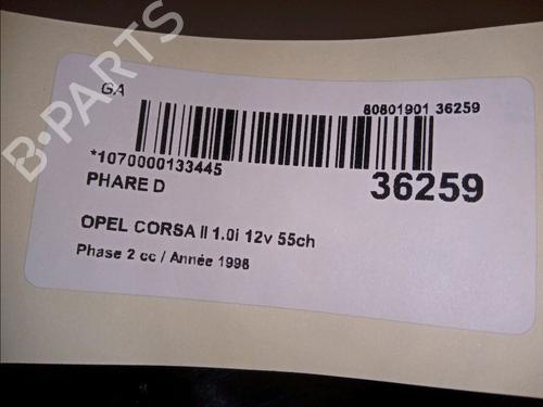 Right headlight OPEL CORSA B (S93) 1.0 i 12V (F08, F68, M68) | BP23177644C29 