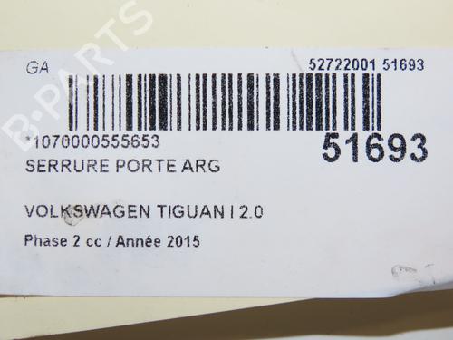 Rear left lock VW TIGUAN (5N_) 2.0 TDI | BP28831980C100 