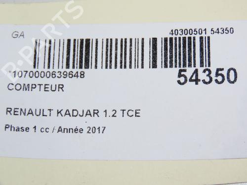 Used Instrument cluster RENAULT KADJAR (HA_, HL_) 1.2 TCe 130 (HLMR) (130 hp) 28364030