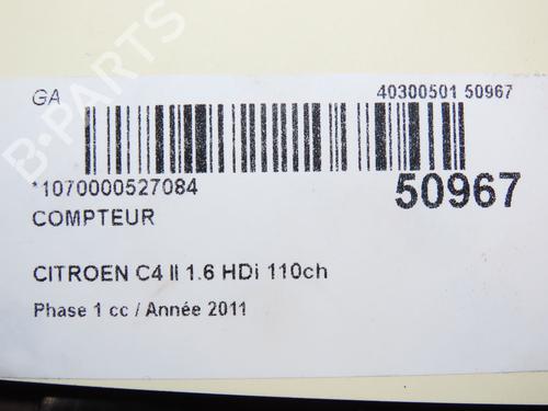 Used Instrument cluster Instrument cluster CITROËN C4 II (NC_) 1.6 HDi 110 (112 hp) 20327652 20327652