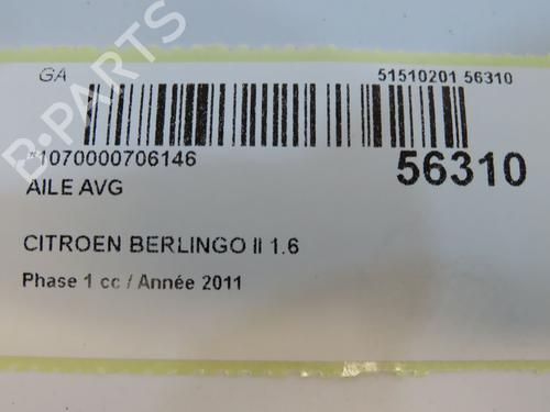 Forskærm venstre CITROËN BERLINGO MULTISPACE (B9) 1.6 HDi 90 | BP36427107C41 - Image 3