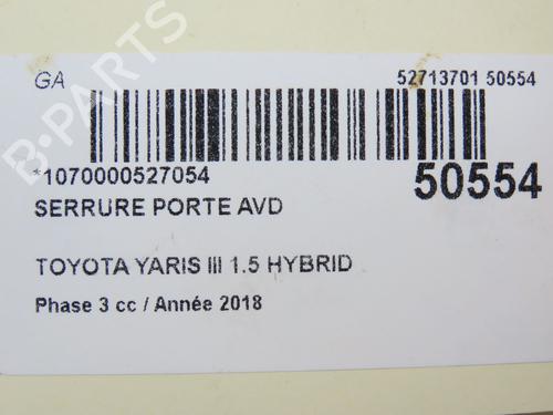 Front right lock TOYOTA YARIS (_P13_) 1.5 Hybrid (NHP130_) | BP18953690C97 