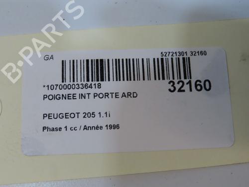 Used Rear right interior door handle Rear right interior door handle PEUGEOT 205 II (20A/C) 1.7 Diesel (60 hp) 9756005 9756005