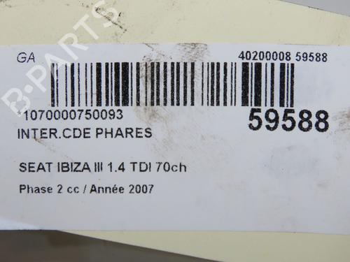 Interruttore luci Interruttore luci SEAT IBIZA III (6L1) 1.4 TDI (75 hp) 37275868 37275868