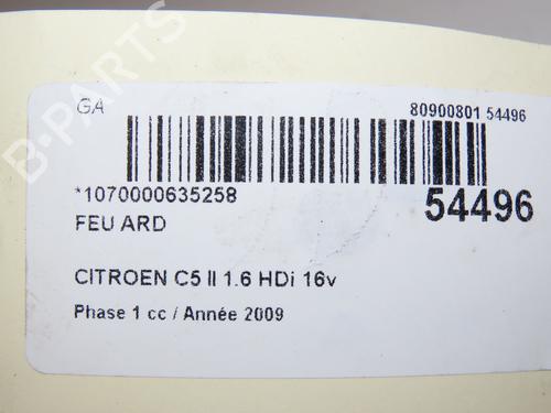 Used Right taillight CITROËN C5 III (RD_) 1.6 HDi 110 (RD9HZC) (109 hp) 29469789
