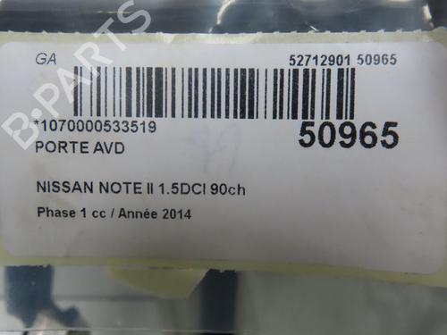 Dør højre fortil NISSAN NOTE (E12) 1.5 dCi (90 hp) 23098728
