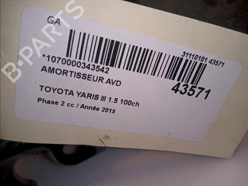 Used Right front shock absorber TOYOTA YARIS (_P13_) 1.5 Hybrid (NHP130_, NHP130) (101 hp) 11100131