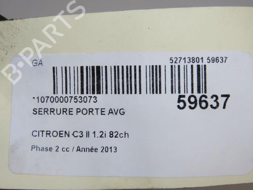 Front left lock CITROËN C3 II (SC_) 1.2 VTi 82 | BP36791367C98 - Image 6