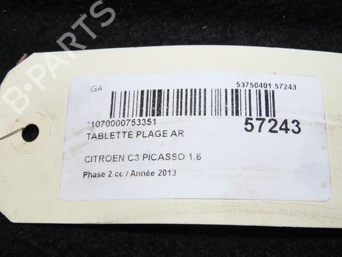 Used Rear parcel shelf Rear parcel shelf CITROËN C3 Picasso (SH_) 1.6 HDI 90 (92 hp) 36310618 36310618
