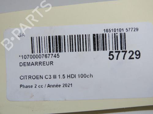 Starter CITROËN C3 III (SX) 1.5 BlueHDi 100 (SXYHYP, SXYHTU) | BP36310348M8  - Image 7