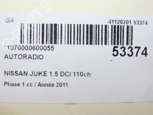 Used Radio NISSAN JUKE (F15) 1.5 dCi (110 hp) 28830591